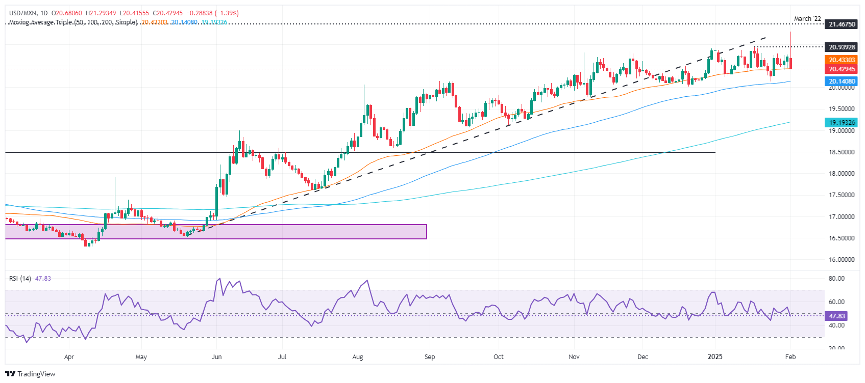 Il peso messicano aumenta mentre la sospensione delle tariffe tra Stati Uniti e 